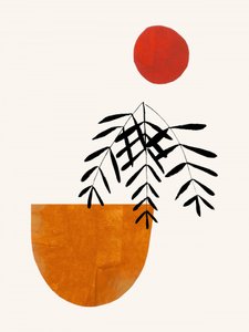Red Sun Plant Pot