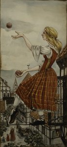 Whimsical Juggler Over Town by Ekaterina Andersson