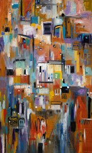 Vibrant Abstract Cityscape