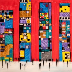 Vibrant City People by Ekaterina Ermilkina