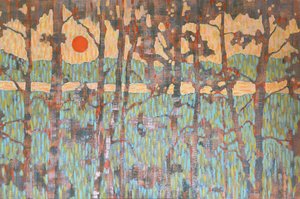 Abstract Forest Sunset