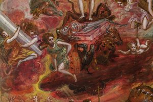 Portable Altar: central panel depicting an allegory of the Christian Knight (detail) by El Greco