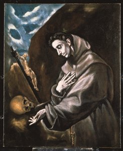 Saint Francis Standing in Meditation by El (1541-1614) Greco