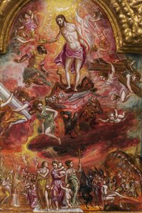 Portable Altar: Central Panel Depicting an Allegory of the Christian Knight (detail)