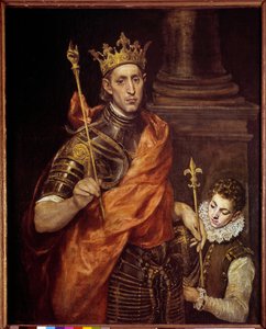 Portrait of Saint Louis (Louis IX) with a Page by El Greco
