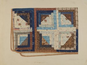 Log Cabin Quilt by Elbert S. Mowery