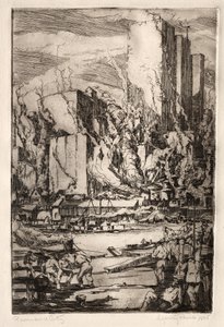 River and City by Elbridge Gerry Peirce