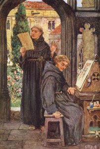Illustration for The Gathering of Brother Hilarius by Michael Fairless by Eleanor Fortescue Brickdale