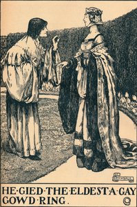 Illustration to The Twa Sisters o Binnorie, c1900