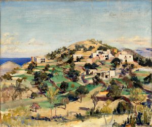 Hill with White Houses