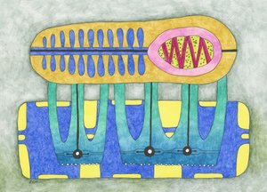 Playful Abstract Mechanism by Elena Khomutova-Miller