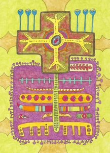 Vibrant Organic Abstract Structure by Elena Khomutova-Miller