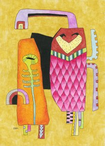 Whimsical Abstract Figures by Elena Khomutova-Miller