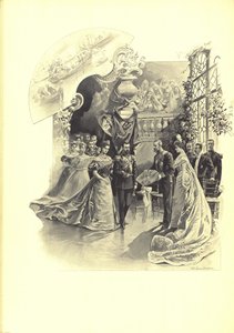Alexandra Fyorodovna and Nicholas II during the ceremonial reception at the French Embassy by Elena Petrovna Samokish Sudkovskaya