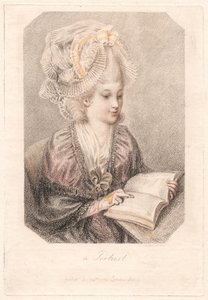 A Portrait (Young Woman Reading a Book) by Elias Martin