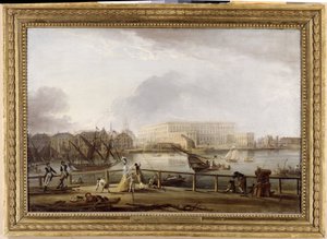 View of Stockholm Palace from the Skeppsholm Bridge by Elias Martin