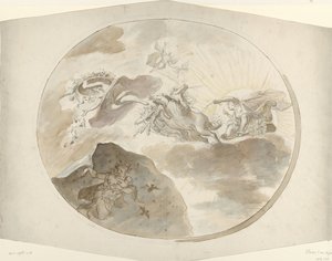 Design for a Ceiling Painting with Aurora Chasing Away the Night