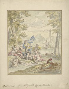 Design for a Room Painting with Armida and Rinaldo by Elias van Nijmegen