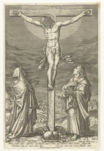 Christ on the Cross, with Mary and John the Baptist (Passion of Christ) by Elias van den Bossche