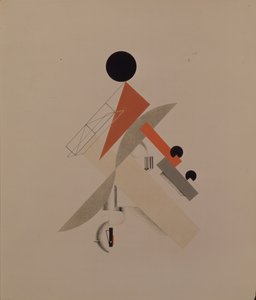 Globetrotter. Figurine for the opera Victory over the sun by A. Kruchenykh
