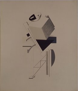 Strong Guy. Figurine for the Opera Victory over the Sun by A. Kruchenykh by Eliezer Markowich Lissitzky