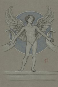 Boy with Wings and Cornucopia by Elihu Vedder