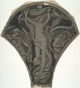 Cartoon for Luna, from the Sixty Studies for the Huntington Ceiling by Elihu Vedder