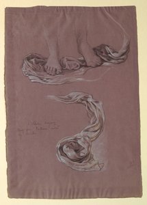 Study of Drapery "Fortune", ca. 1877 by Elihu Vedder