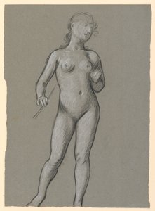 Study of Female Nude, ca. 1885 by Elihu Vedder
