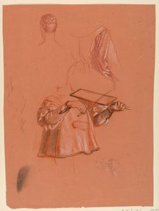 Figure and drapery studies, ca. 1885 by Elihu Vedder
