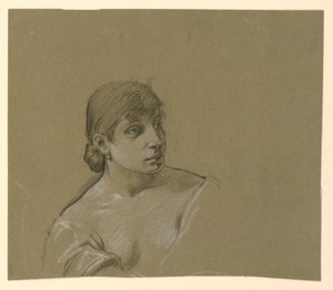 Portrait of a Young Woman by Elihu Vedder