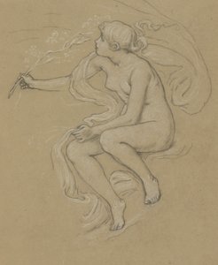 Study for Figure of Spring by Elihu Vedder
