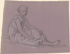 Study for Greek Girls Bathing by Elihu Vedder