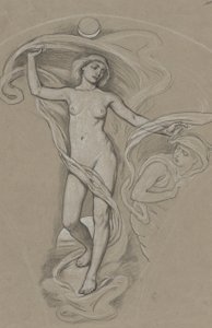 Study for Luna by Elihu Vedder