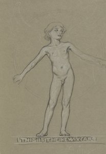 Study for Winged Youth (The New Year) by Elihu Vedder