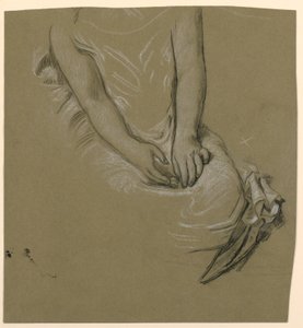 Study of Female Model by Elihu Vedder