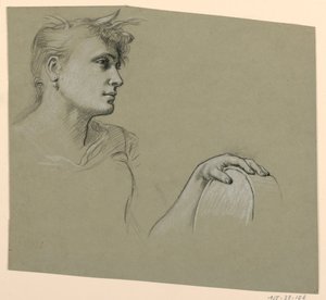 Study of Figure by Elihu Vedder