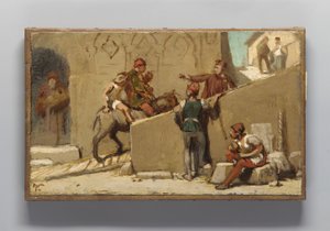 The Fable of the Miller, His Son, and the Donkey No. 5 by Elihu Vedder