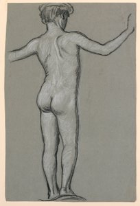 Figure Study for a Fountain Design by Elihu Vedder