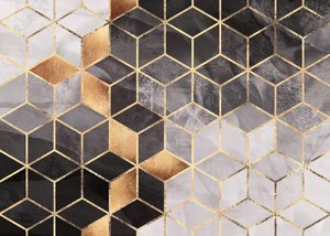 Golden Marble Cubes