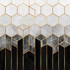 Gradient Gold Hexagons