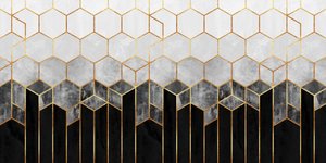 Modern Gold Hexagons