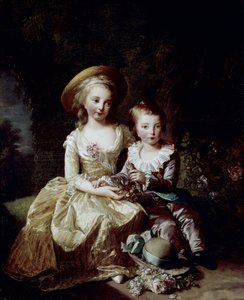 Portrait of Marie Thérèse Charlotte of France and Delfino Louis Joseph Xavier of France