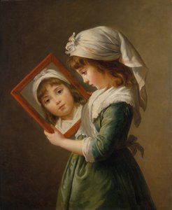 Julie Le Brun Looking in a Mirror by Elisabeth Louise Vigee Lebrun