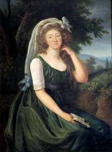 Portrait of Jeanne Becu, Countess du Barry (1743-1793), Courtesan and Mistress of Louis XV, at Louveciennes at the Age of 46