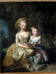 Portrait of Marie Therese Charlotte of France and the Dauphin Louis Joseph Xavier of France