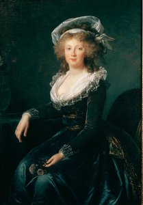 Portrait of Marie Therese of Bourbon Naples, Queen of Naples and Sicily (1772-1807) (Painting by Elisabeth Vigee Lebrun, 1790)