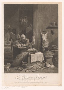 Kitchen Scene with Staff Preparing a Meal