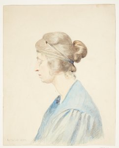 Portrait of Olivia Holm-Møller (Bust in Profile) by Elise Konstantin Hansen