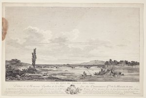 View over Pont de Neuilly (View of Pont de Neuilly near Paris)